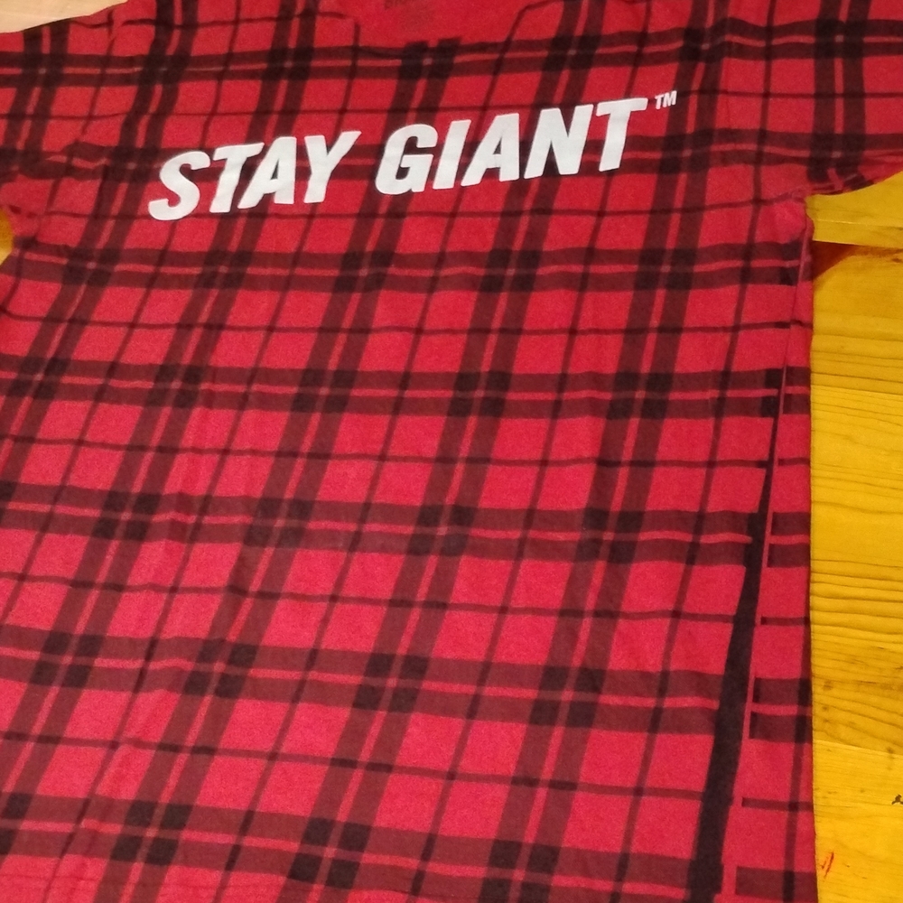 On Fire Red Plaid Short Sleeve Tee